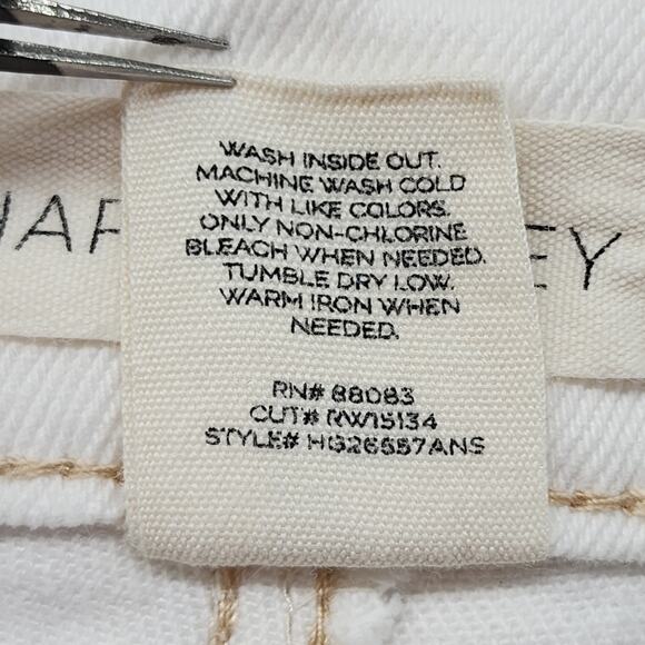 Happily Grey High Rise Flare Leg Denim Jeans Size 9/29 Cream Stretch Pockets - Picture 7 of 12